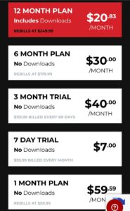 Kink.com billing and pricing plans