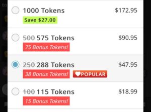 Cam4 token price